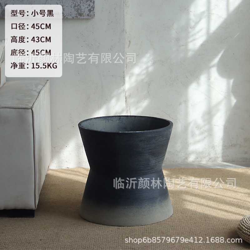 Reloj de arena creativo horta de cemento sala de estar interior horta de plantación verde centro comercial hotel gran horta de plantación verde