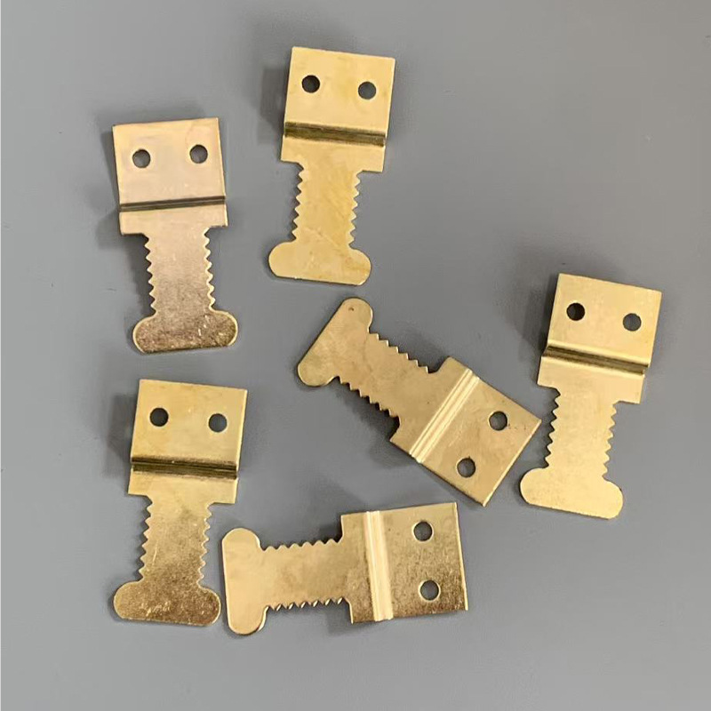 相框挂钩金色鱼骨齿暗挂十字绣装裱国画油画加固型不分左右