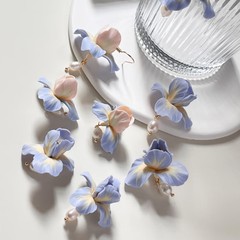 新商品の超仙が盛っているバラの花のイヤリングのファッション的な気質の青い花の甘美な百合は気質の耳のフックの女性を現します。