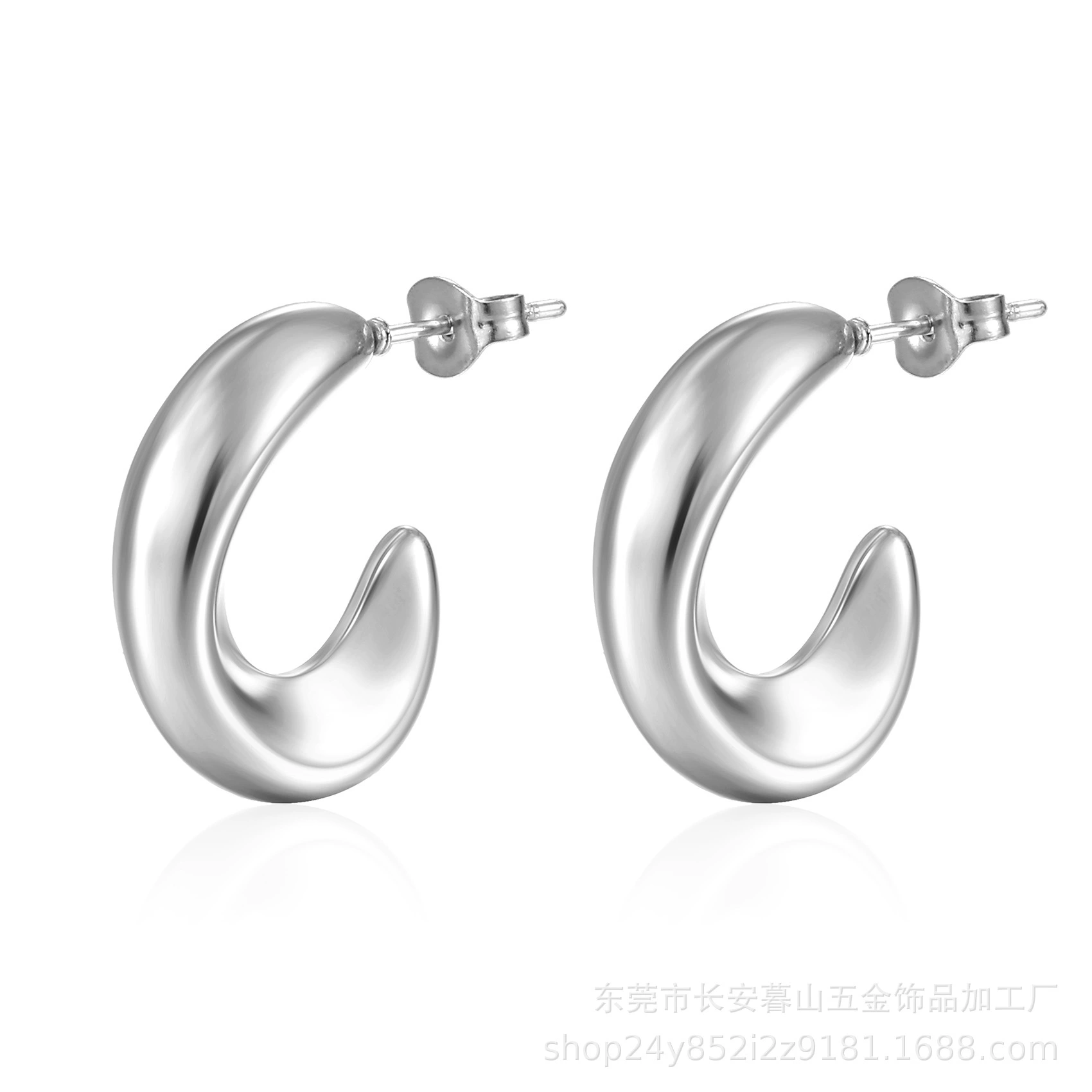 Серьги из нержавеющей стали, европейский стиль, 18 К, оптовая продажа