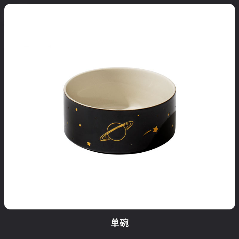 Cubilete de cerámica tazón de perro tazón de comida para gatos tazón doble estante protector columna cervical tazón de comida para perros tazón de bebida para gatos tazón para mascotas