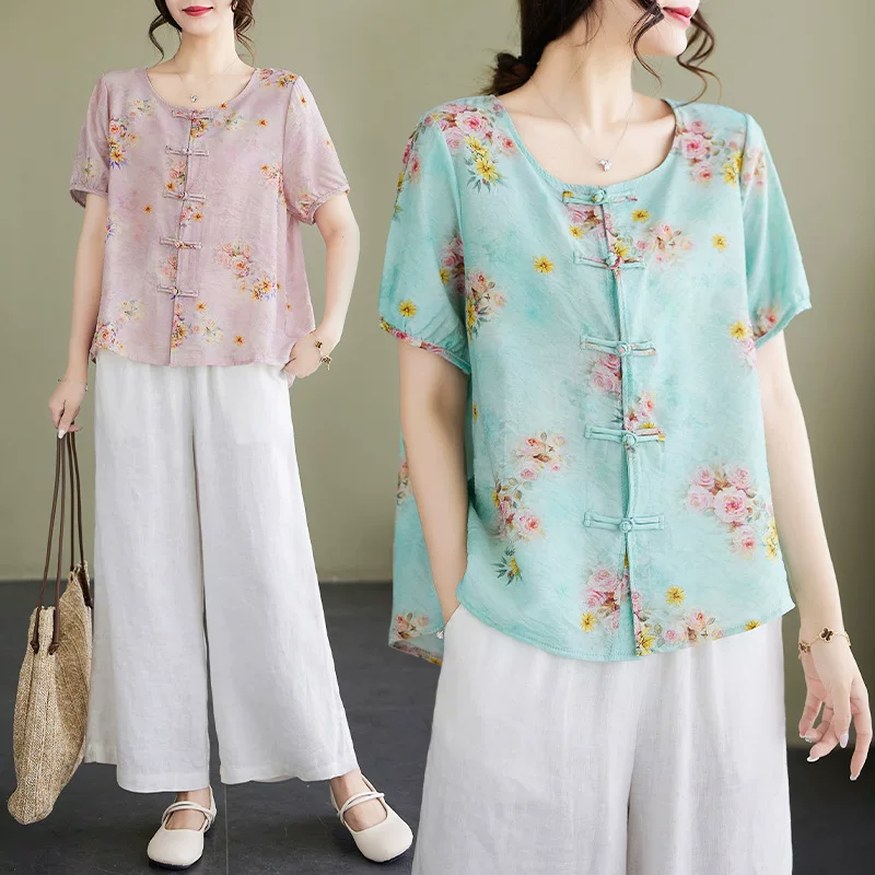 Summer retro shirt, Chinese style