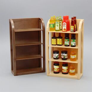 Mini simulation supermarket shelf display cabinet miniature simulation food play beverage children play house model toy ornaments
