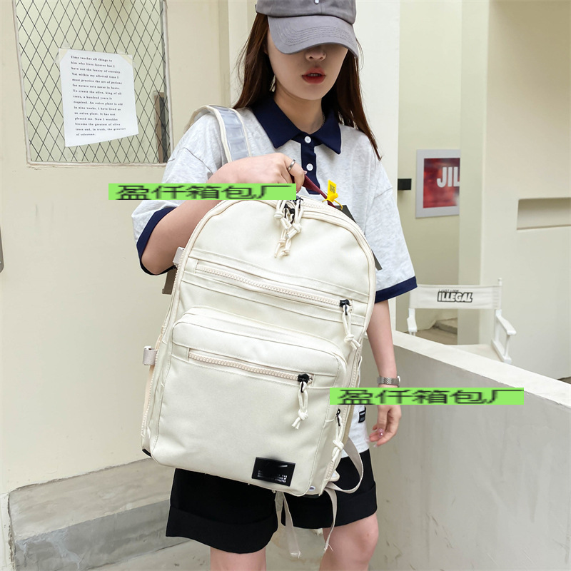 新款大學生書包電腦背包 簡約大容量旅行背包跨境雙肩包批發