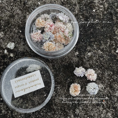 Japanese-style smint flower ball pile Dırnaq bəzəkləri - b-color-is-darker-than-pictured-please-do-not-purchase-if-this-is-a-concern-a-box-of-12