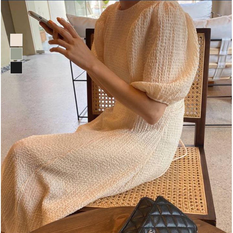 Japanese summer cute solid beach dress