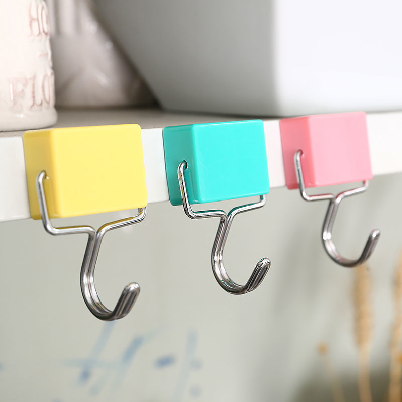 No-Drill Magnetic Hook, Creative Magic Magnetic Hook, Refrigerator Magnet Adhesive Hook, Super Strong Magnetic Force for Kitchen