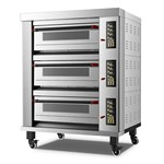 广州三层六盘微电脑控制面板电烤炉，面包连锁酒店食堂专用烤箱