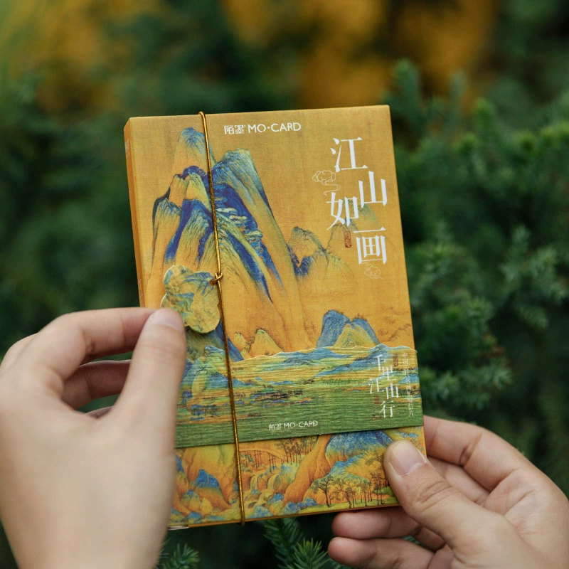 Momo Jiangshan карточка в штучной упаковке, знаменитые картины в китайском древнем стиле, подарок, благословение, сделай сам, карточки для заметок, 30 шт.