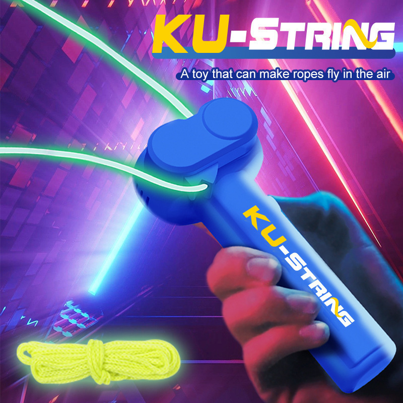 新款减压夜光绳子电动推进儿童新奇特解压玩具批逗猫地摊创新|undefined