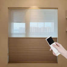 定制廠家遮陽簾 跨境專供亞馬遜美國遮光防曬電動窗簾日夜蜂巢簾