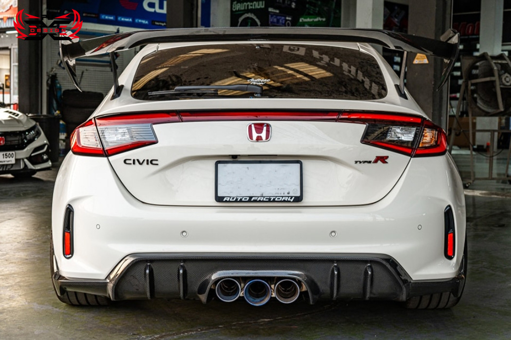 Suitable for Honda 11Th Generation Civic Fl5 Type R Upgraded Carbon Fiber Rear Lip Modification Ad Style Rear Bumper Lip