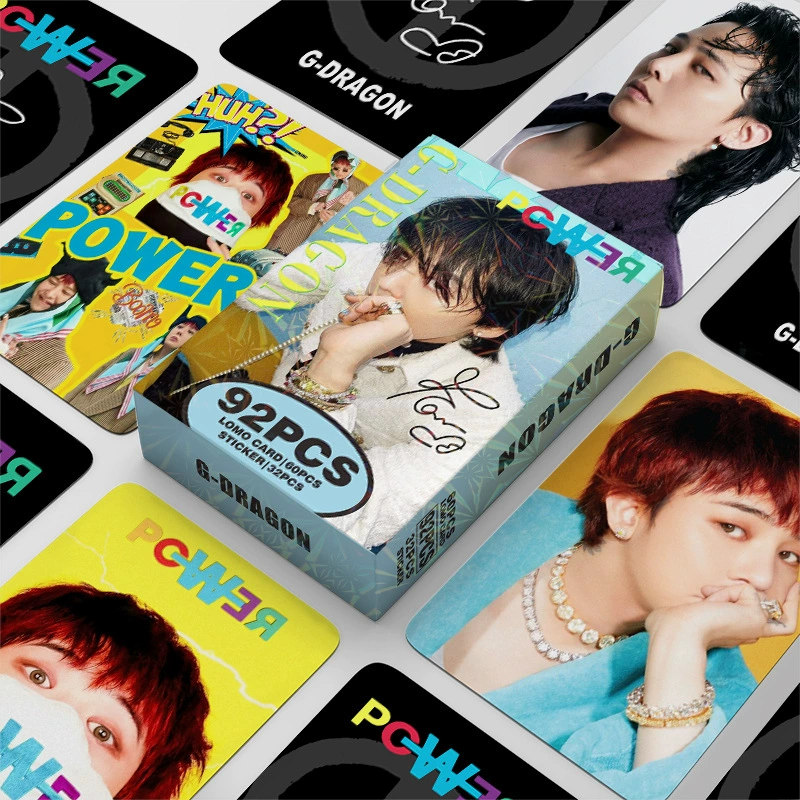92 фото из коллекции фотокарточек G-Dragon, крупные периферийные LOMO-карточки KPOP