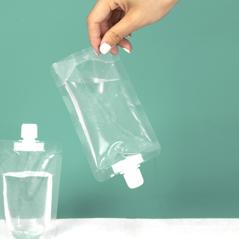 Transparent spout bag manufacturer wholesale food and beverage bags, cosmetics, traditional Chinese medicine bags, takeaway liquid bags, soy milk refill bags