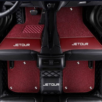 Jetour X70s, Jetour X90, Modelə uyğun ayaqaltı - jietu-x70-five-seater-version-double-layer-black-burgundy-silk-loop