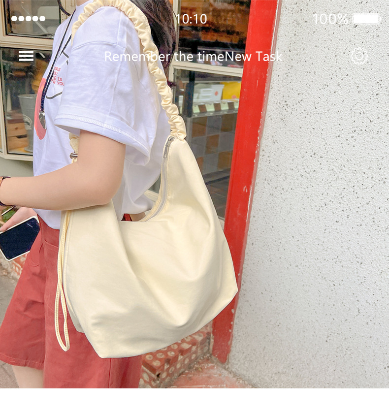 A new large-capacity women's single-shoulder bag with cross-border fashion and simplicity, a fresh and artistic crossbody bag, and a student commuting bag undefined