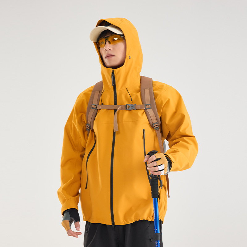 户外硬壳鸟家冲锋衣女新款防风防水薄款外套轻量化登山服男全压胶|undefined
