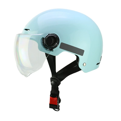 Motosiklet kaskı (dəbilqə), and Women, Motorcycle Riding Helmets, Half - light-blue-l