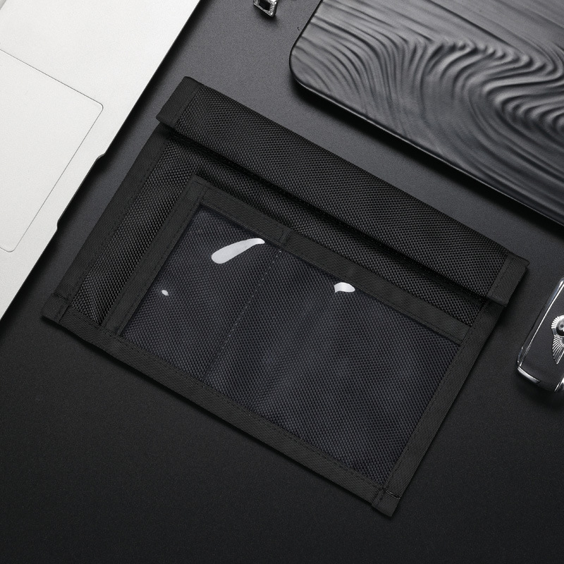 Foreign trade new Faraday bag Oxford cloth Velcro rfid tablet transparent window anti-magnetic anti-theft brush computer bag