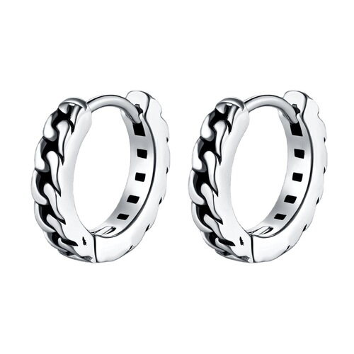 New Japanese and Korean fashion earrings titanium steel personality versatile round earrings simple twist ear buckle earrings cross-border supply