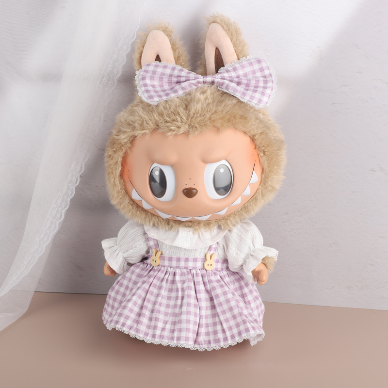38cmラブブベビー服、ラブブぬいぐるみ服、ラブブ人形着替え、漢服スカートスーツ|undefined