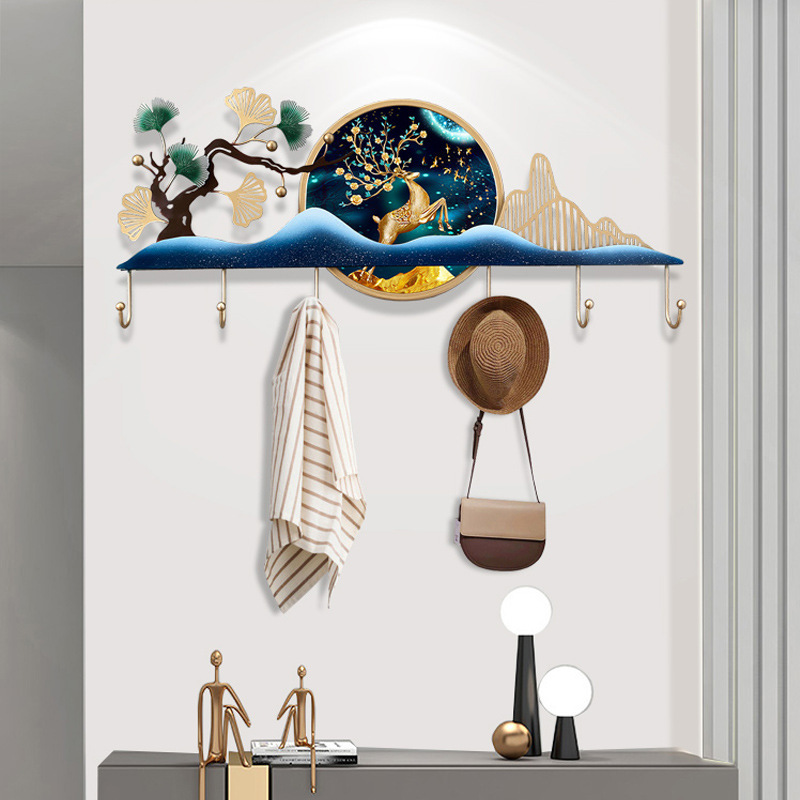 Hallway light luxury hook clothes hook behind entrance door personalized decorative hook key storage hanger wall decoration Hallway light luxury hook clothes hook behind entrance door personalized decorative hook key storage hanger wall decoration