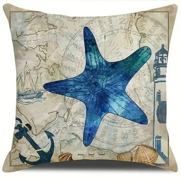 2024 Estilo explosivo transfronterizo Animales marinos Mundo submarino Patrón Funda de almohada Bandera de mesa de sala de estar con estampado de lino de Amazon image 22