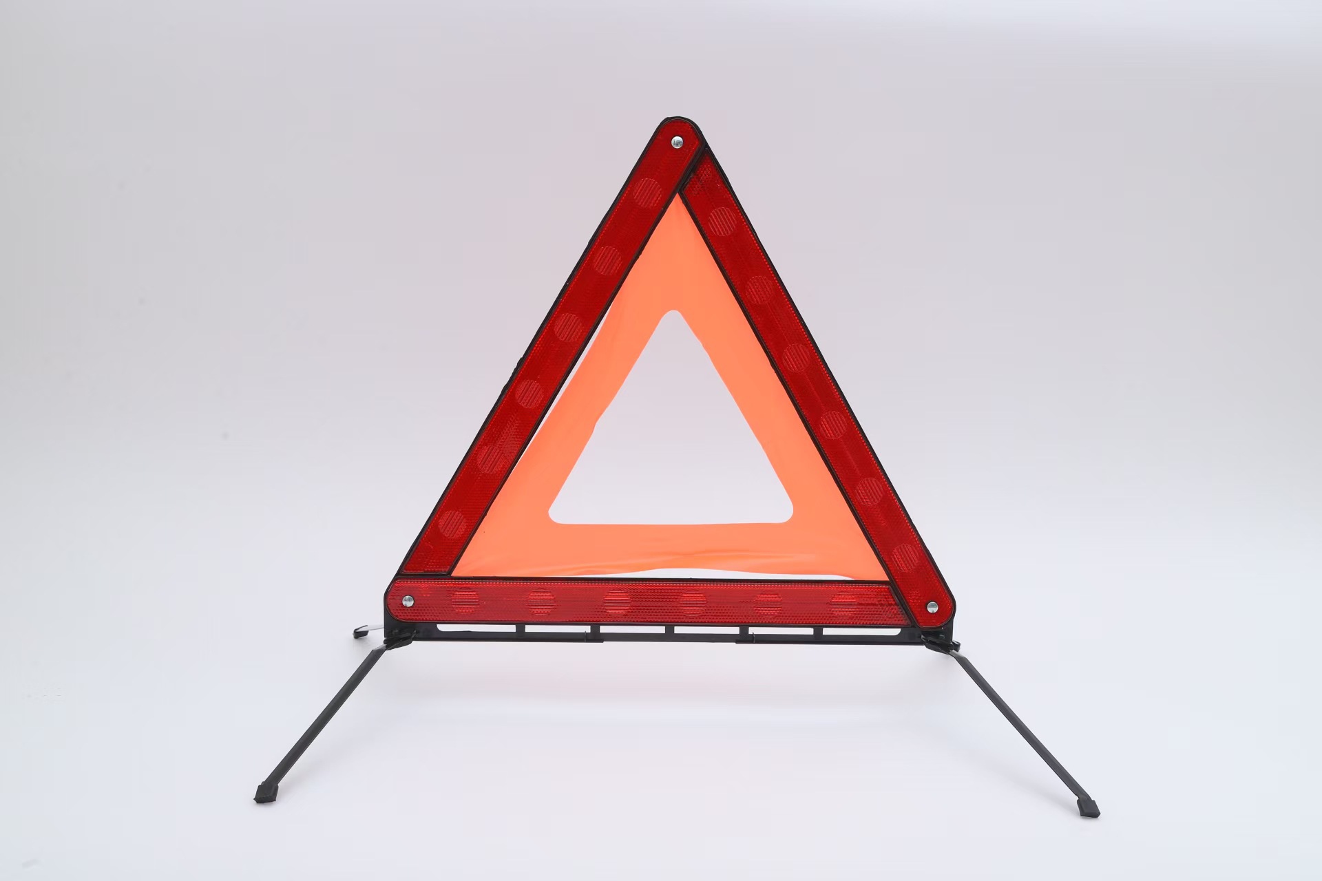 Small red box tripod PVC car warning sign vehicle tripod reflective stand accident road sign emergency