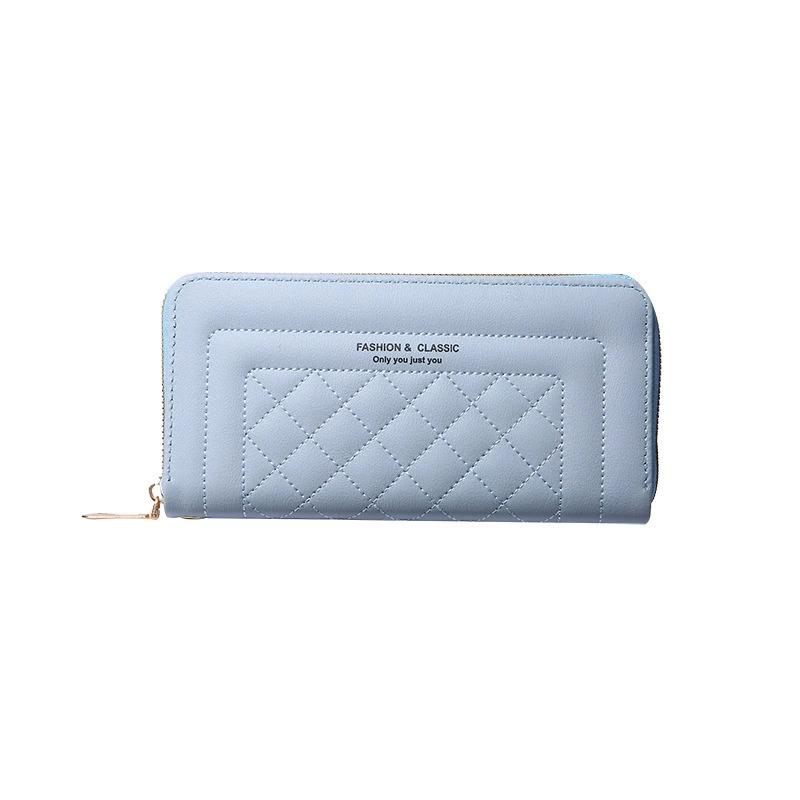 Long fashionable wallet with zipper, capacious universal small clutch bag, (Cross-border trading)
