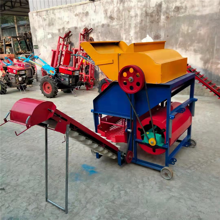 柴油机带花生摘果机  中型花生果子脱秧机 家用花生摘果机