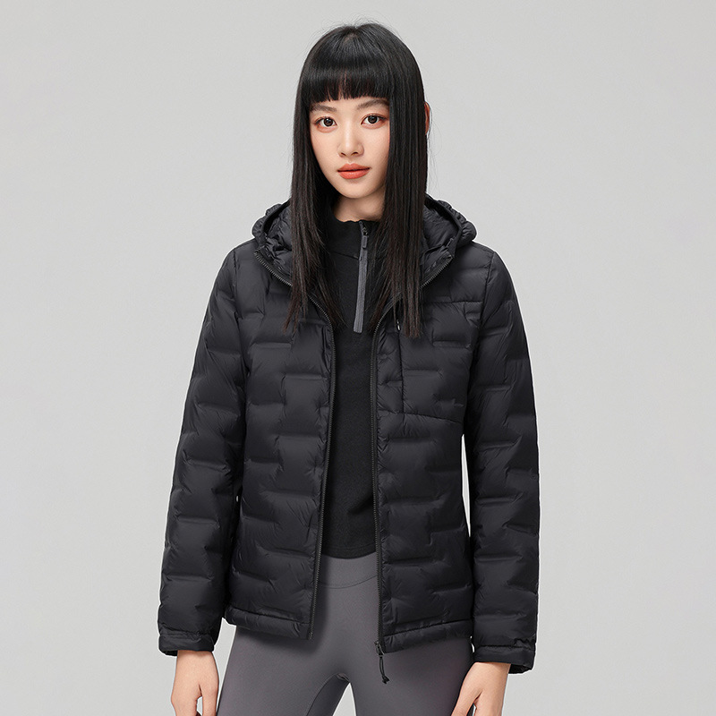 2025 nueva chaqueta de pluma de cuello vertical para mujeres invierno 90 vello a prueba de viento caliente delgado y ligero abrigo de pluma para hombres