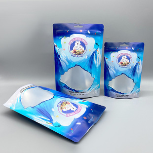 Candy Chocolate Packaging Bag Self-standing Bottom Snack Bag Plastic Food Aluminum Foil Bag Yin and Yang Aluminum Window Sealed Bag