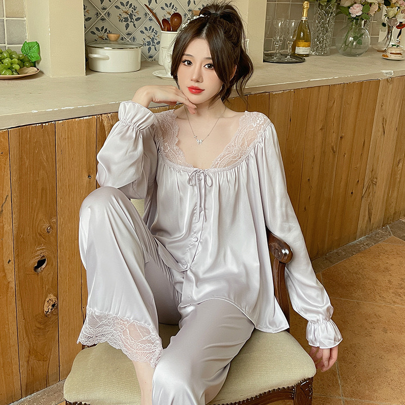Xiangsi Leisi Pajamas Women's Summer Short-sleeved Shorts Fairy Ice Silk Sweet New Style Little Man Home Clothes Set