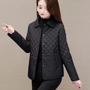 Autumn and Winter New Lightweight Cotton Clothes All-match Casual Slim Cotton-padded Jacket Winter Fashion Loose Western Style Cotton-padded Jacket Black Women