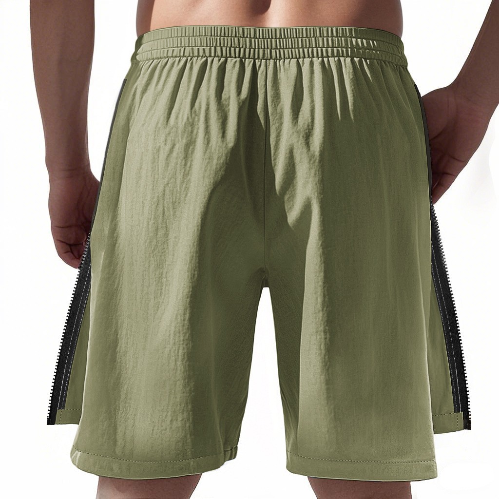 Estación independiente transfronteriza de hombres europeos y estadounidenses verano rápido secado transpirable laterales cremallera TK deportivo relajado pantalones cortos casuales de fitness