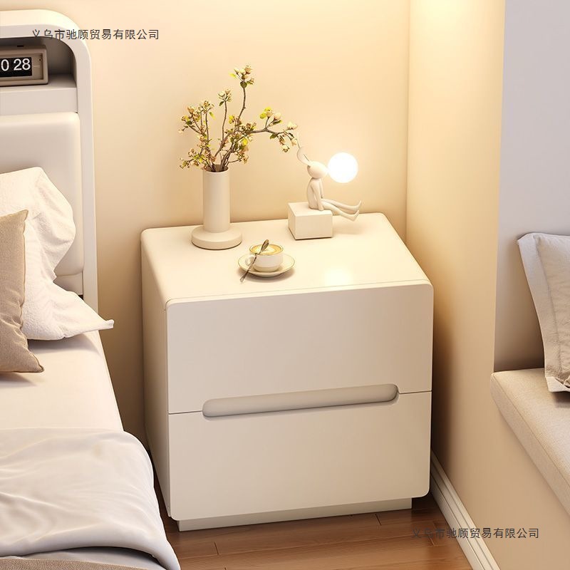 Bedside Table Solid Wood Home Bedroom Installation Simple Multi-Layer Bedside Cabinet Light Luxury High-End Retro Style Storage Locker