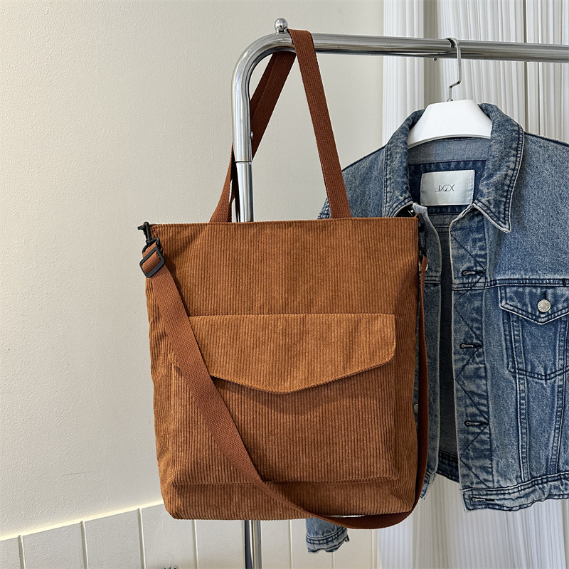 Bolsa de lona para mujeres 2024 nuevo velcro espeso de gran capacidad para estudiantes de clase de reparación bolsas de mano