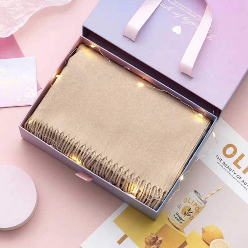 Camel scarf + brooch