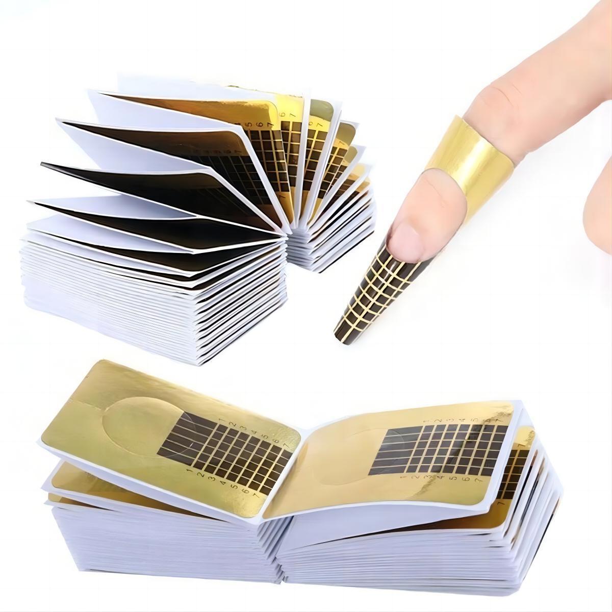 Titular de papel de uñas rectangular en forma de herradura fototerapia uñas extensión de uñas de cristal titular de dedo de oro para el salón de uñas