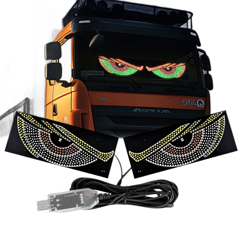 [Fábrica de origen] Camión con el mismo ojo del diablo lámpara LED pegada lámpara de color dinámica USB modificada lámpara de parabrisas image 6
