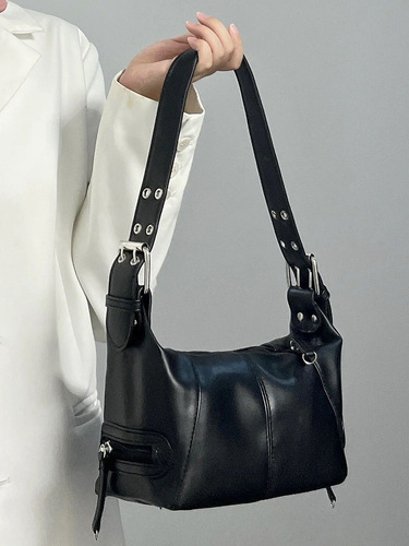 Niche design high-end motorcycle bag y2k sweet cool European and American hot girl belt armpit bag single shoulder crossbody bag trendy