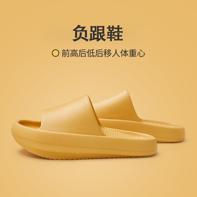 Home summer ultra-soft non-slip women's slippers heels platform