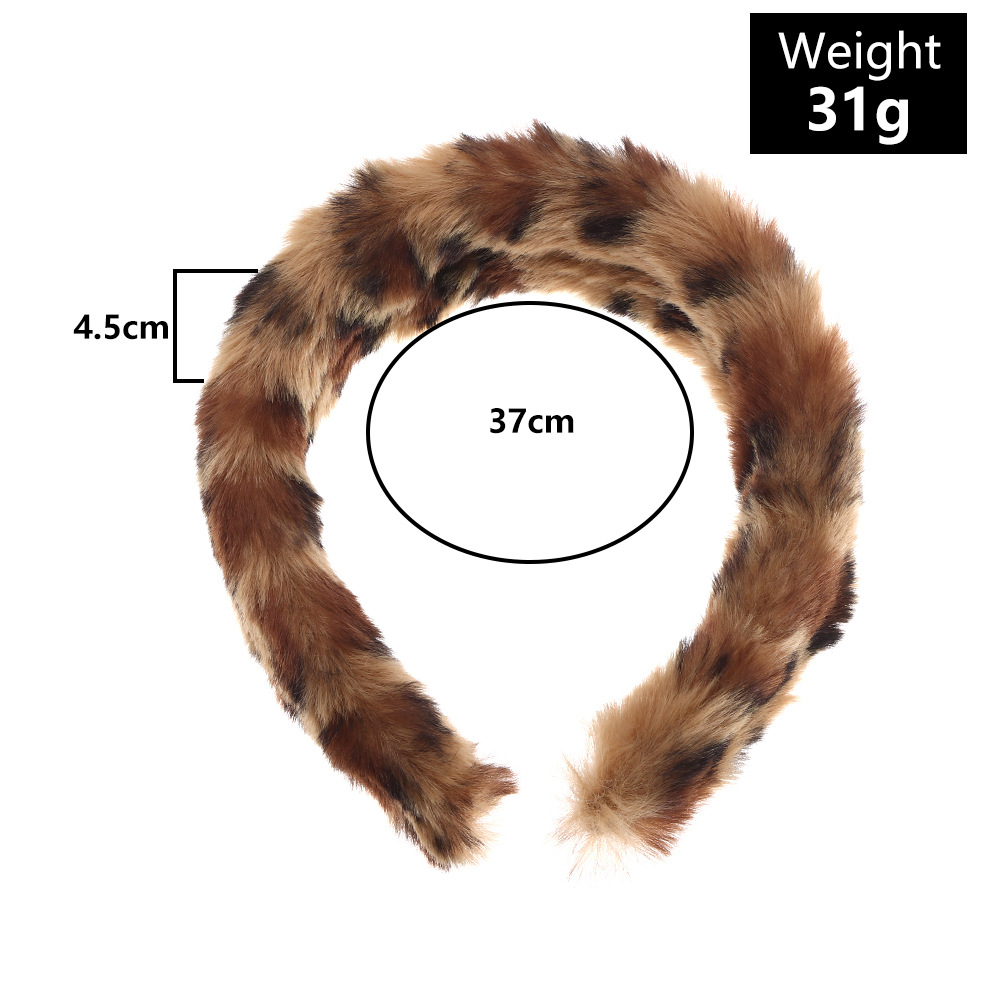 Fashion Leopard Print Wide-brimmed Female Headband Korean Style Autumn And Winter Hairband display picture 1