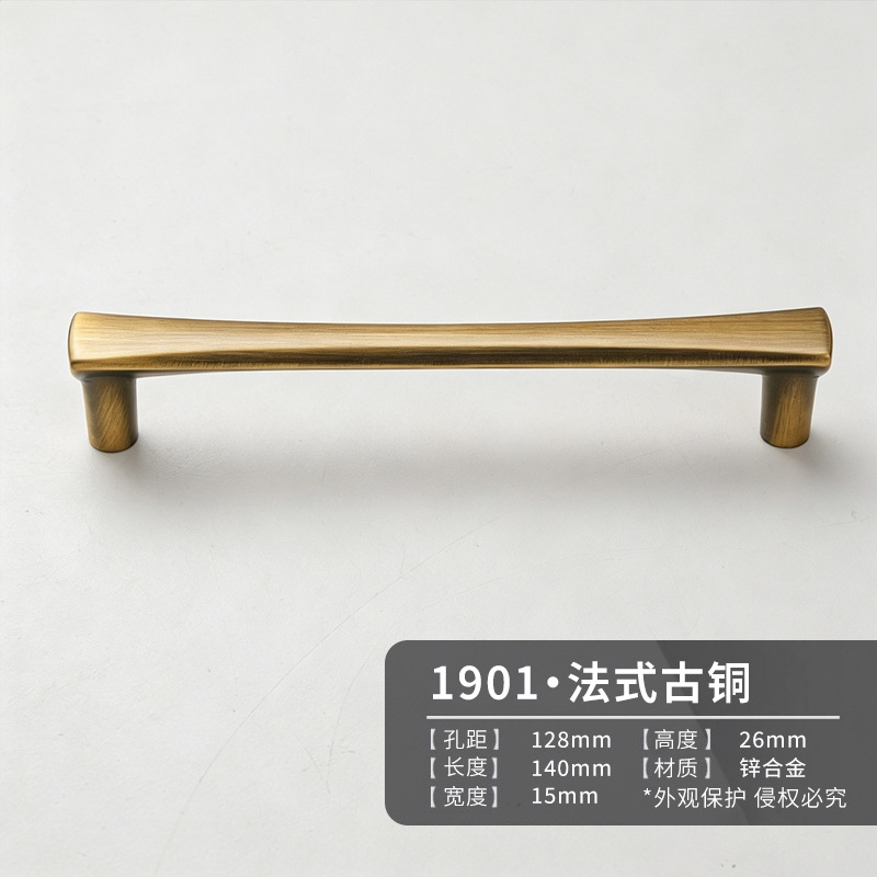 Мебельная ручка Eagle Shield 1901 античная медь 128мм