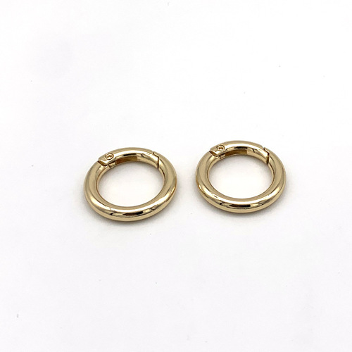 6 points 4.5 wire zinc alloy spring ring anti-lost locator keychain circle buckle ancient silver