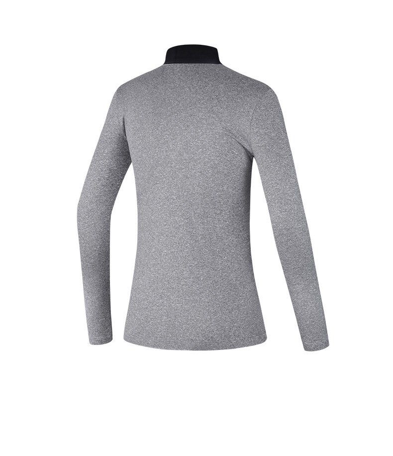 Áo thun golf nữ dài tay cổ tròn co giãn giữ ấm thu đông — YF420-Áo sơ mi chơi golf nữ hoa màu xám, YF420-Áo sơ mi chơi gôn nữ màu trắng, YF420-Nữ Golf đáy áo màu đen chi tiết 19