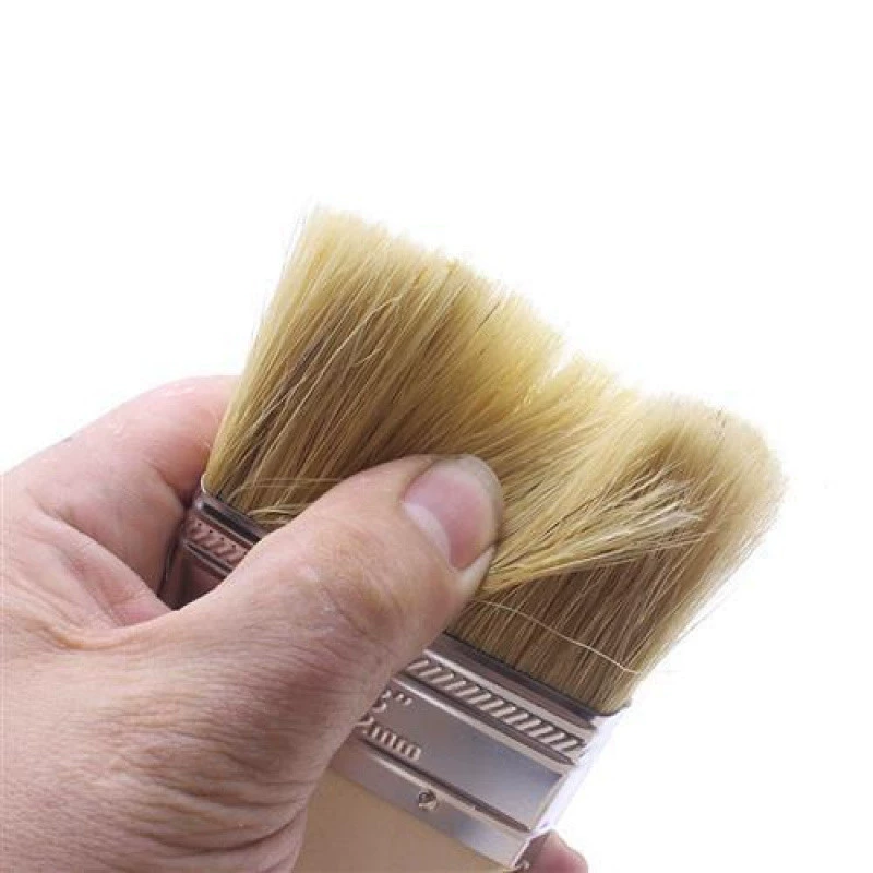 Щетка для чистки с коричневой щетиной, щетка для удаления пыли, кисть для рисования из смешанной щетины кабана, щетка для барбекю, не выпадающая, бытовая щетка с щетиной, щетка для удаления накипи.