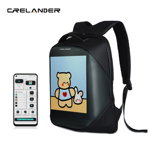 Cool four-generation plus version LED dynamic screen schoolbag mobile advertising Internet celebrity backpack luminous luggage