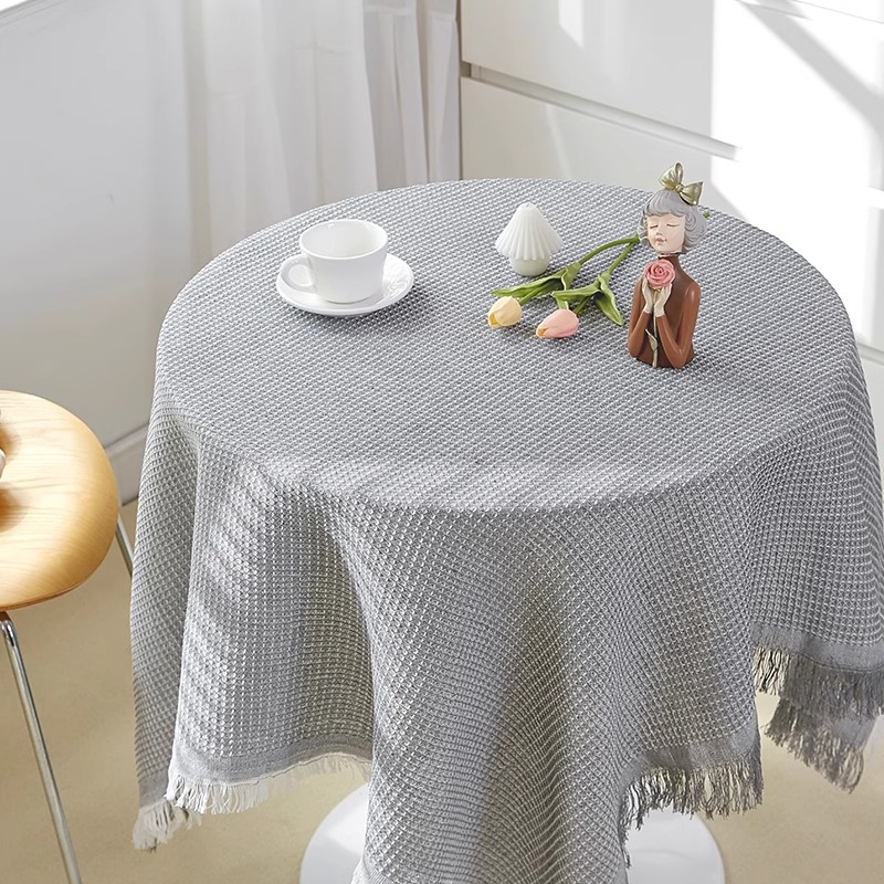 Honeycom-gray white (meja bulat) / 90*90cm-cocok untuk meja samping tempat tidur/meja bulat persegi kecil
