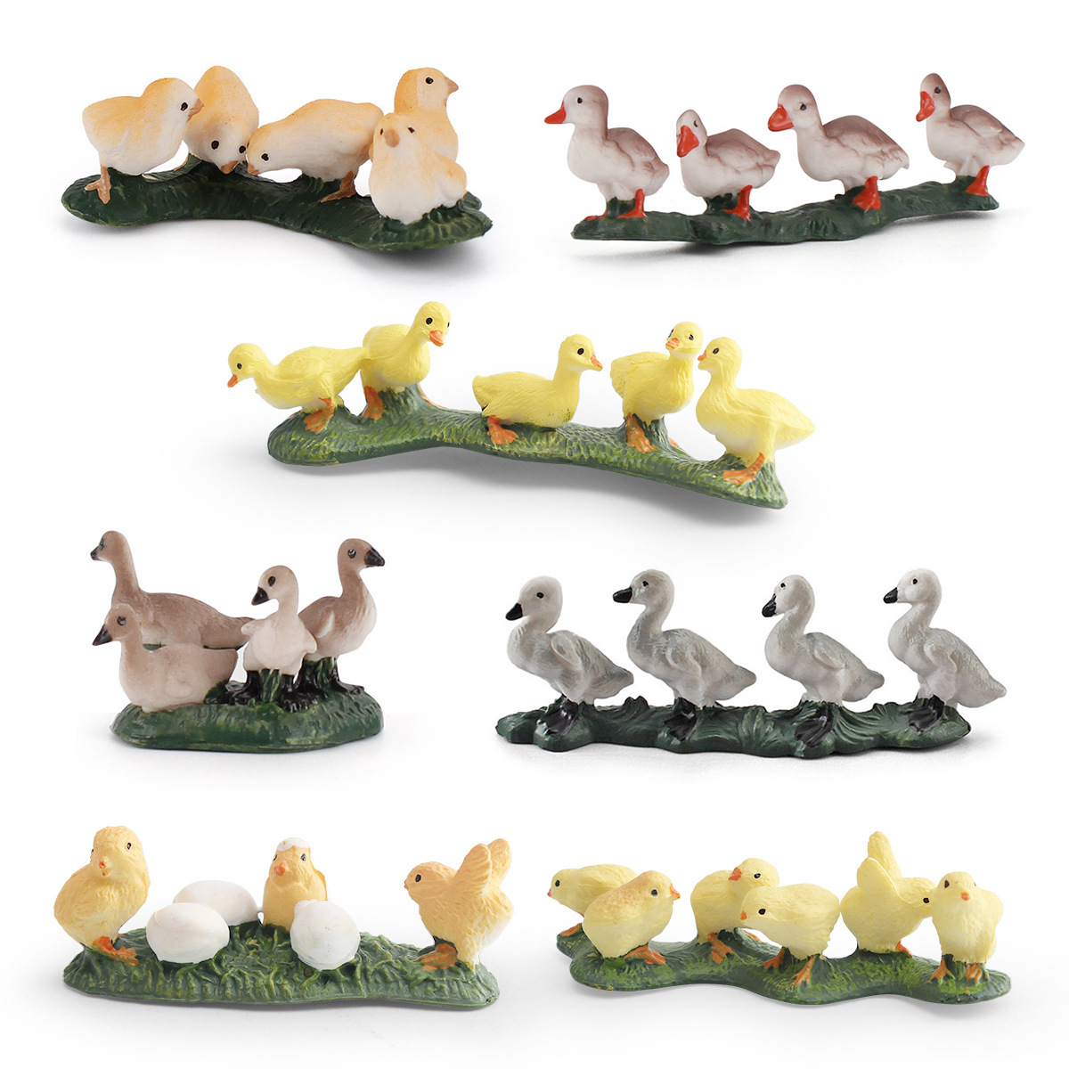 Simulación transfronteriza de granja aves de corral modelo de animales de niños cognición mini-pantalones decoración estática juguetes de decoración